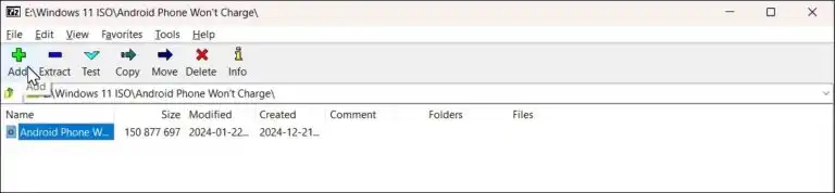 تقسیم فایل‌های بزرگ با استفاده از ۷-Zip