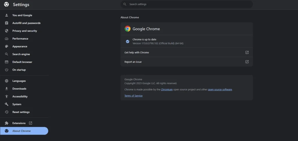 بهروزرسانی گوگل کروم