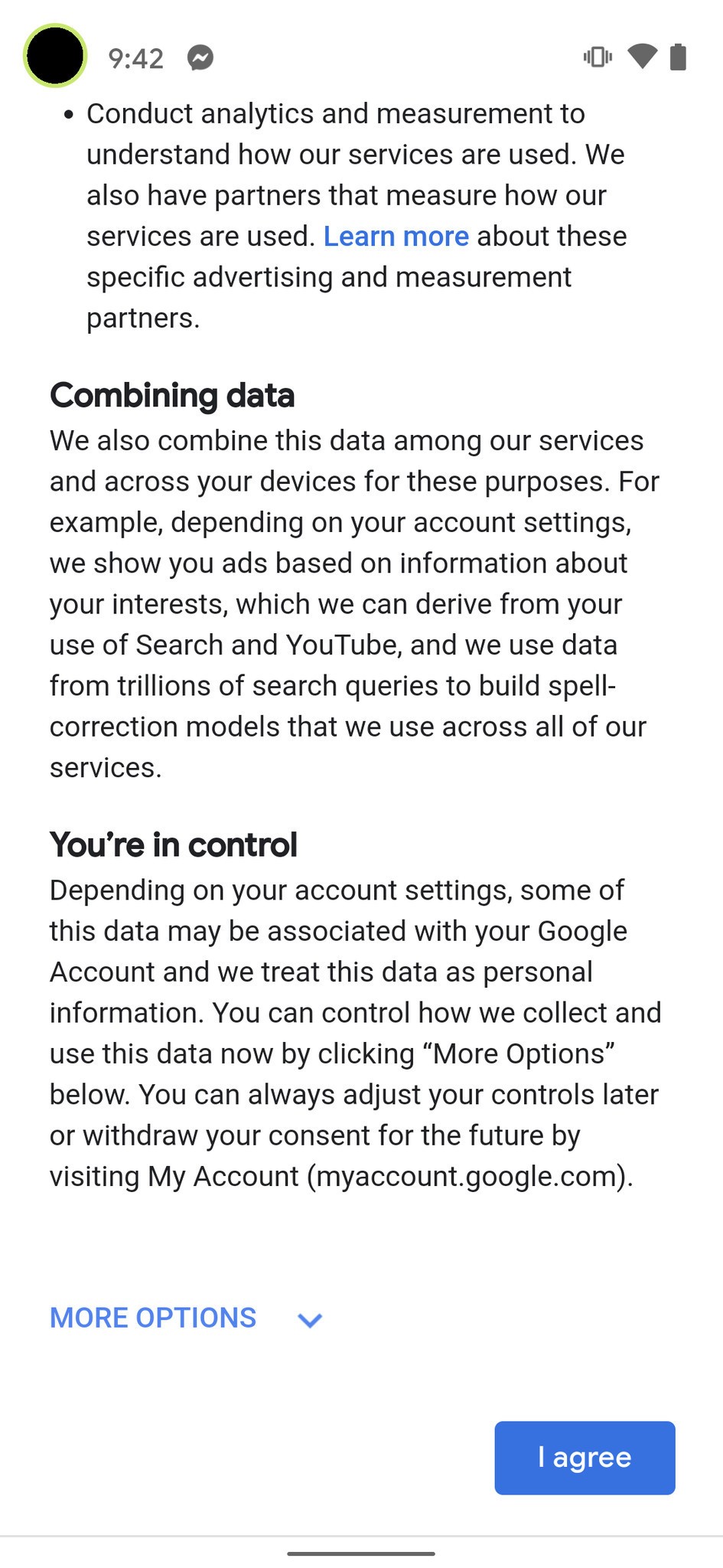 بعد از خواندن قوانین و حریم شخصی روی دکمه I agree بزنید.